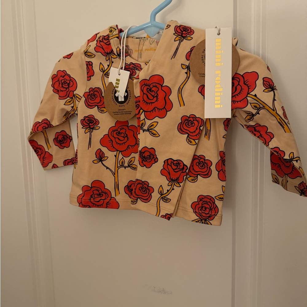Mini Rodini Red and Tan Kids Matching Set